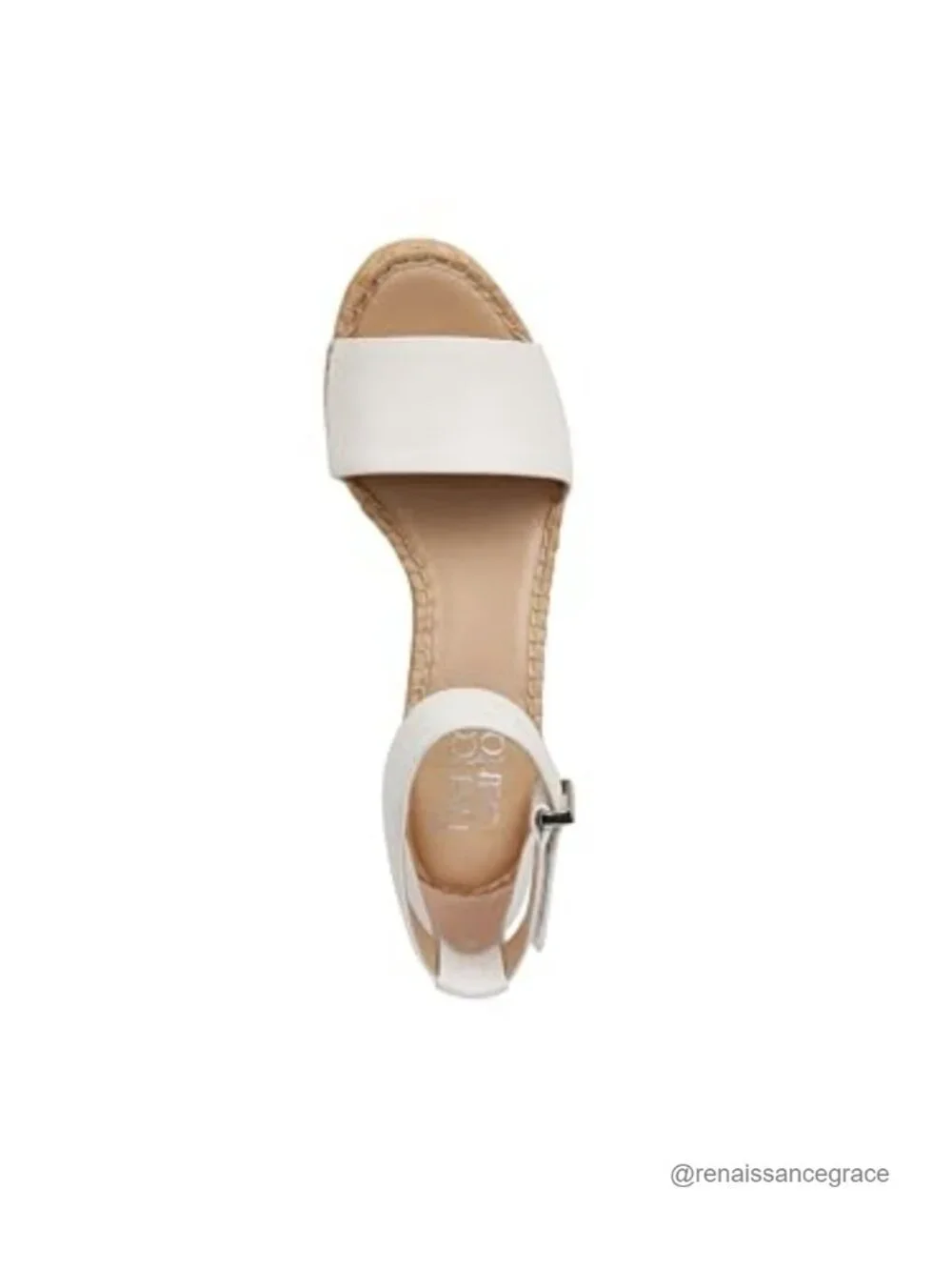 Franco Sarto Espadrille Wedge Sandal Leather Ankle Strap Womens Shoes